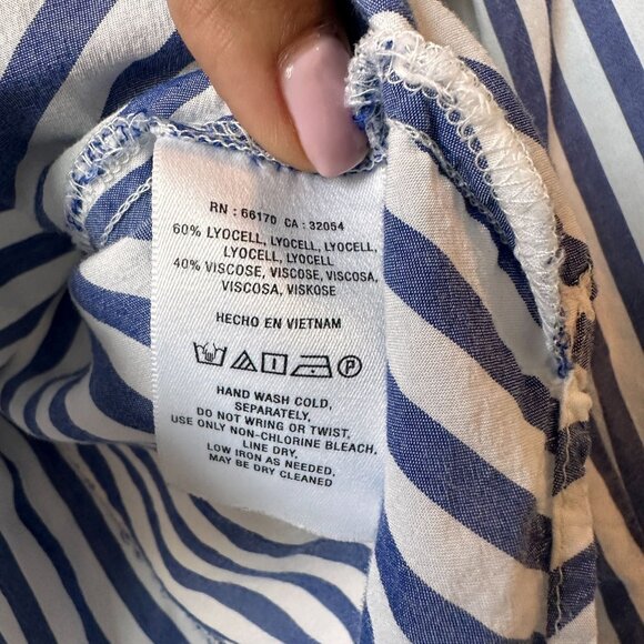 Pilcro & The Letterpress Womens Striped Button-Up Long Sleeve Size 6 Small - Picture 8 of 9